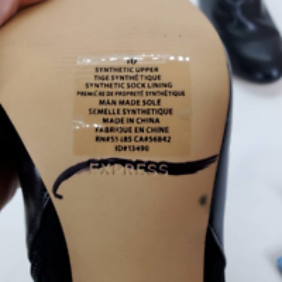 Express Womens Ankle Boots Booties Black Block Heels Studded Side Zipper 10 - Picture 10 of 10